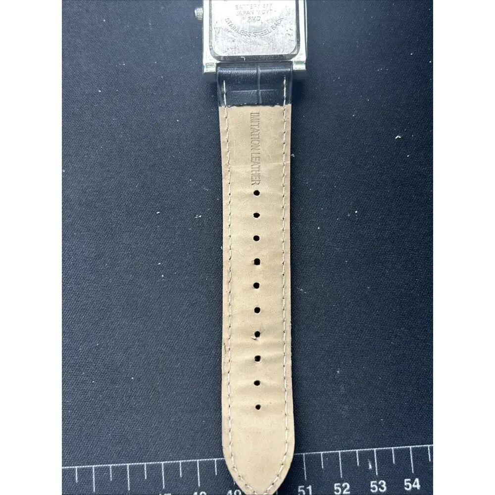 Silver Tone Black Dial And Band Women’s Quartz Watch